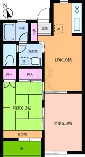 ロイヤル鴨志田【1階】の間取り