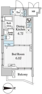 Totsu Residence Kaminarimon【7階】の間取り