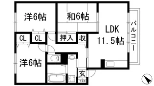 フィルグリーン【2階】の間取り