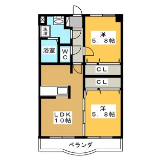 ヴィ・ボヌール【1階】の間取り