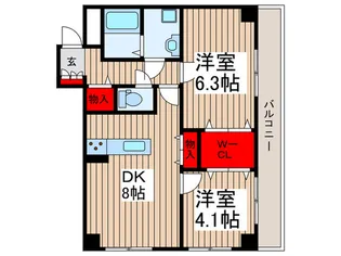 アドバンス東習志野【4階】の間取り
