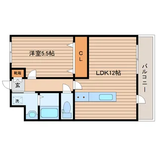 HAUSE、A小松島【1階】の間取り
