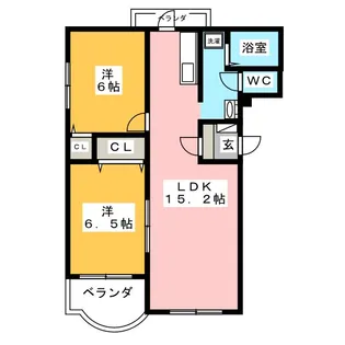 ピュアライフみをつくし【3階】の間取り
