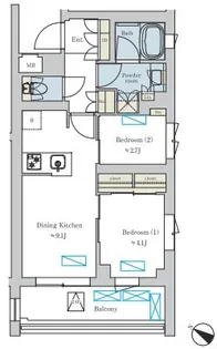 Brillia ist 洗足池の杜【5階】の間取り