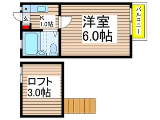 第二コマツコーポ【1階】の間取り