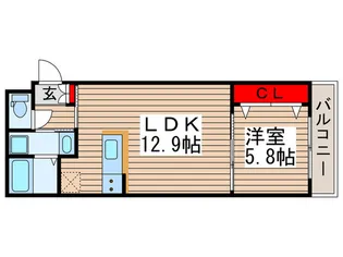 Ciel天王台【1階】の間取り
