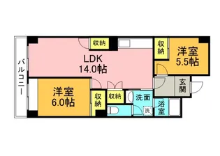 牛田みのりマンション【2階】の間取り