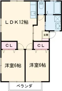ラ・メゾン白岳【1階】の間取り