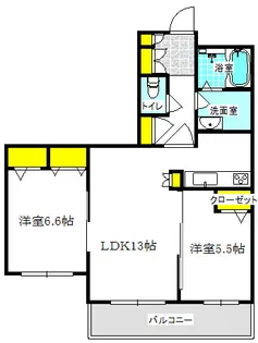 グランフテラ桜の町【2階】の間取り