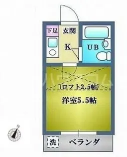 グリーンコーポ鷺ノ宮【2階】の間取り
