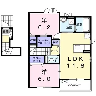 スカイローズガーデン II【2階】の間取り