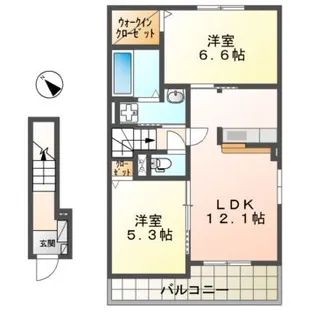 ラウレア C【2階】の間取り
