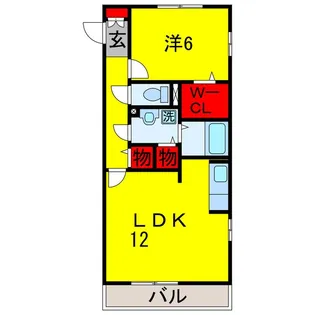 ジェンティーレヤマザキ【1階】の間取り