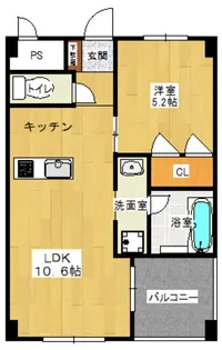 ピュアライン医大東【5階】の間取り