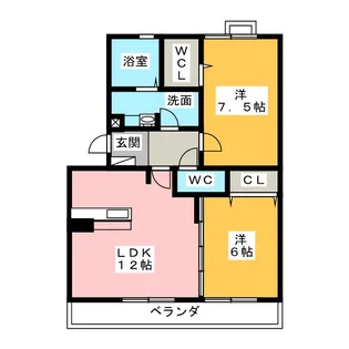 気噴パークハイツI【3階】の間取り