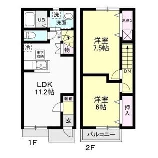 Ever Green・中里の間取り