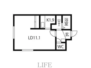 フォレスト新札幌【4階】の間取り