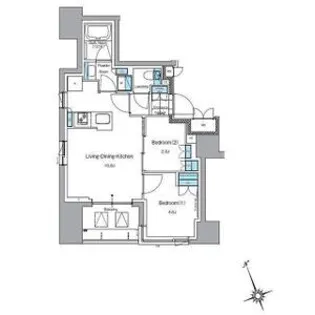 J.リヴェール上野入谷プレイス【6階】の間取り