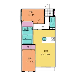イーダッシュ宮ヶ崎町【4階】の間取り