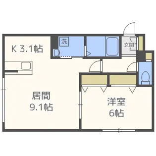 Comfort栄通【3階】の間取り