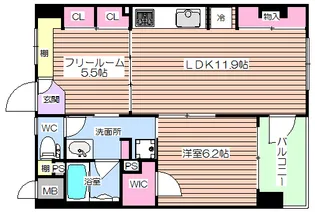 シティエール東梅田I【5階】の間取り