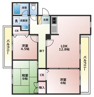 ヴィラ・ソレイユ【1階】の間取り