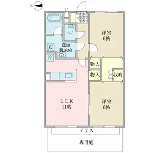 レフィナード【1階】の間取り