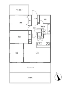 グリーンミユキ足利【1階】の間取り