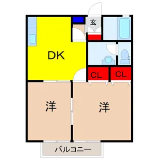 サンガーデンクレスト A【2階】の間取り