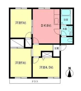 ドミールエビナ壱番館【1階】の間取り