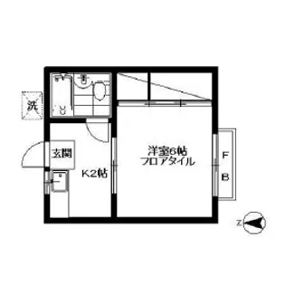 サンハイツ北嶺B【2階】の間取り