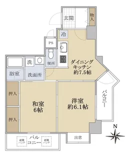 グランドメゾン山坂町【2階】の間取り