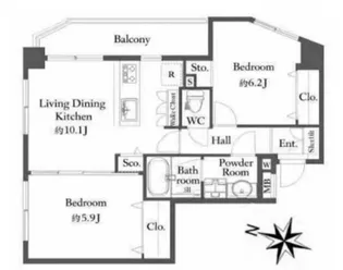 アルブル荻窪【3階】の間取り