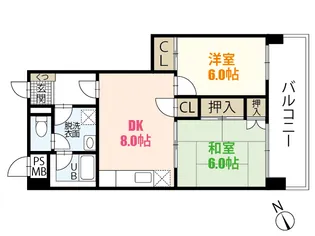 メープル祇園【4階】の間取り