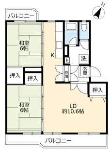 UR押草【2階】の間取り