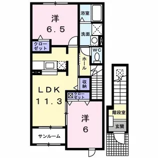 クラールC【2階】の間取り