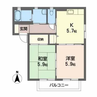 グランデュールA【1階】の間取り