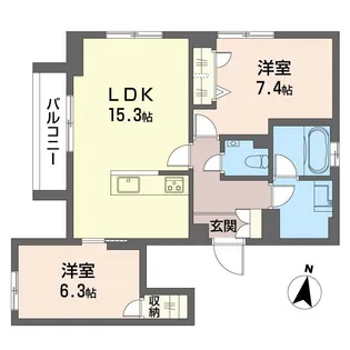 グランリュクス中野坂上【3階】の間取り