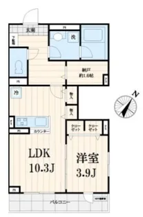 グランデール中目黒【2階】の間取り