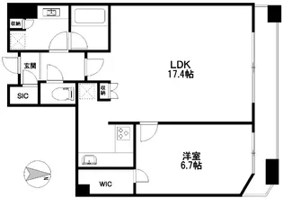 コンシェリア西新宿タワーズウエスト【18階】の間取り