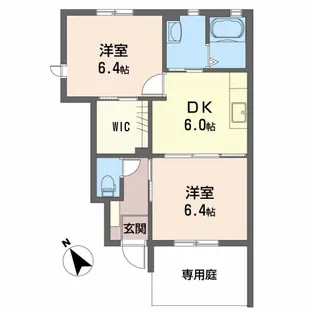パティオフローラ C棟【1階】の間取り