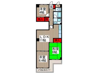 セジュールTM【3階】の間取り