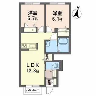 ミューレンII【1階】の間取り