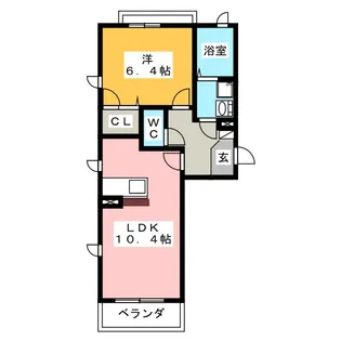 ラ・ペオニア千代田【2階】の間取り