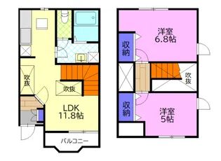 プロムナード・デニム A【1階】の間取り