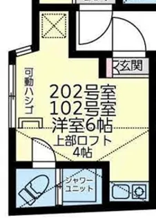 ユナイト川崎ベーリング【1階】の間取り