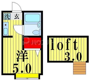 フラット北綾瀬【1階】の間取り