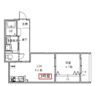 オガールコートフセ【1階】の間取り