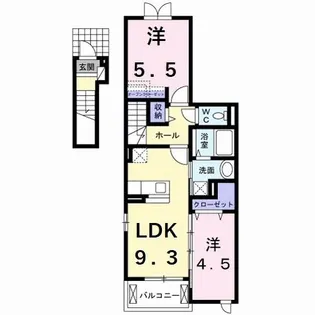 ヒル クライム【2階】の間取り