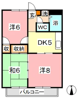 エトワール倉敷【3階】の間取り